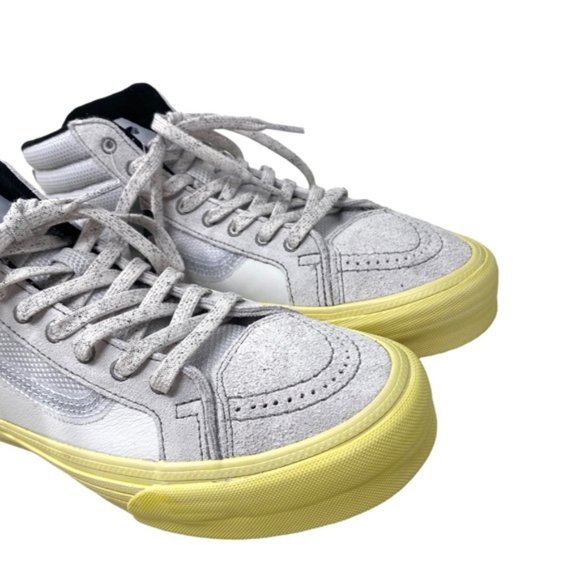 VANS Sk8-Hi Notchback Split VR3 Shoes Women Canvas Light Gray Suede VN0A5FBHLTG - Picture 4 of 8